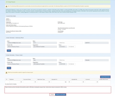 screen shot of CE Details page for AO change during recertification
