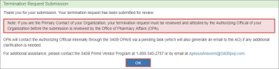 screen shot of screen shot of Recertification Submission confirmationconfirmation message