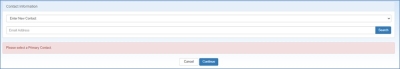 New Contact Email Address
