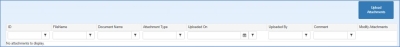 Upload attachments button