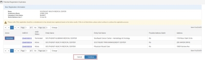 Potential Registration Duplicates window