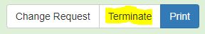Terminate Covered Entity button