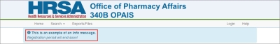 image of sample "Info" banner message