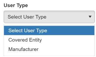 User Type Selection