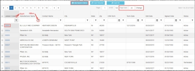 Partial screen shot of Manufacturer Search Results page