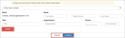 screen shot of AO / PC contact information for a user who does not have a 340B account