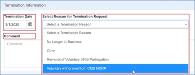 Labeler Code Termination Information