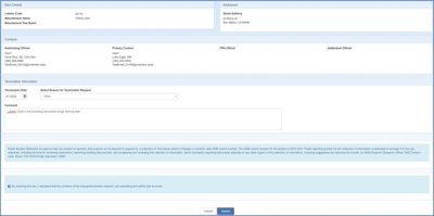 Labeler Code Termination Submssion