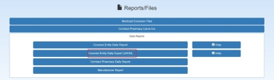 Covered Entity Daily Export (JSON)