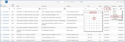 screen shot of date filtering example - participation start dates greater than 10102014